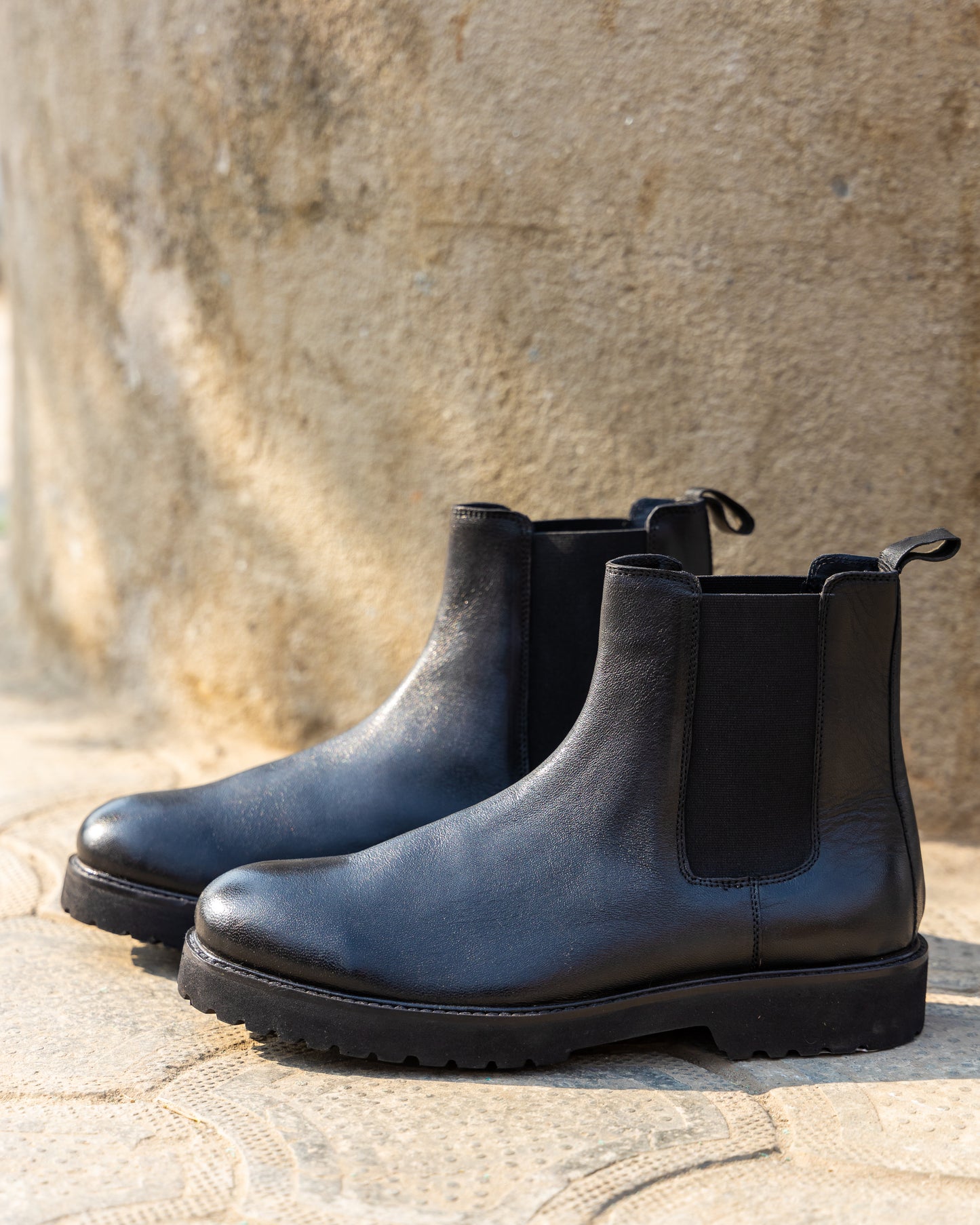 Chunky Black Chelsea Boots